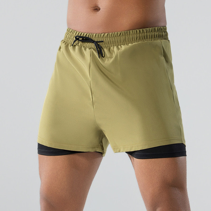 泳裤男沙滩裤海边冲浪裤双层防尴尬泳裤泡温泉游泳短裤弹力运动裤,淘宝优惠券,粉丝福利购,淘宝优惠卷