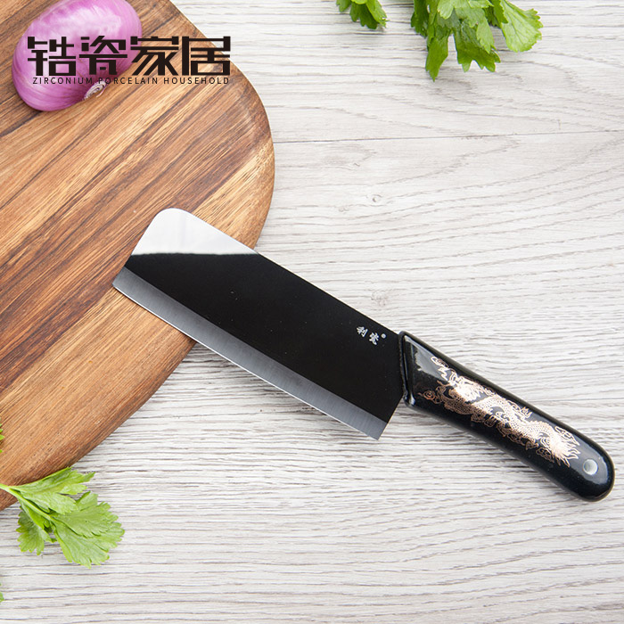 定制 镜面黑刀套装亮黑陶瓷刀陶瓷菜刀水果刀切肉刀礼品刀套装
