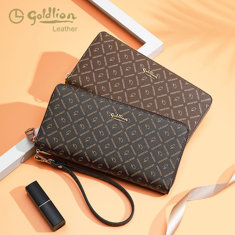 金利来女新款长款pvc拉链女包 金利来女包钱包