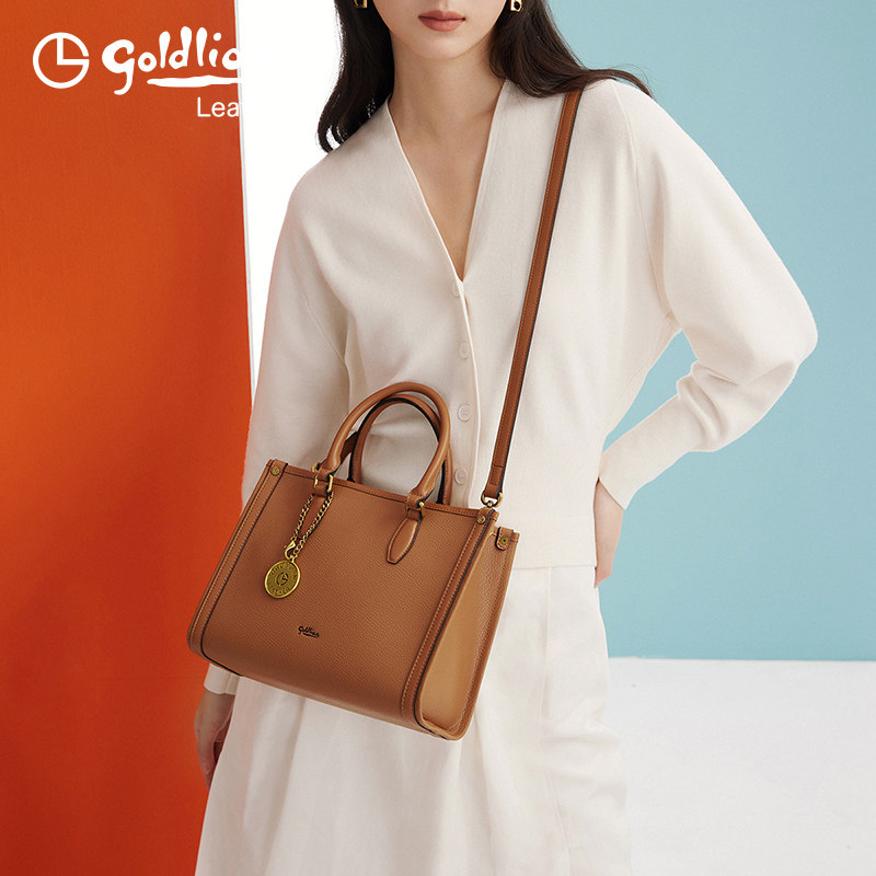 金利来2023春季新款真皮时尚手提包 金利来女包女士包袋