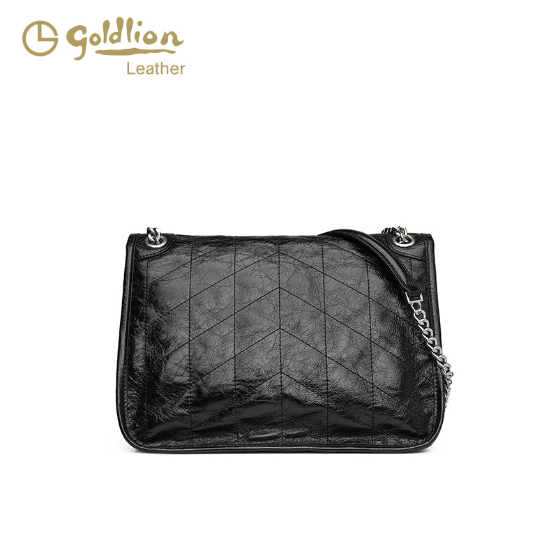 金利来2024新款流浪包大容量通勤油蜡真皮单肩邮差包斜挎链条包女,淘宝优惠券,粉丝福利购,淘宝优惠卷