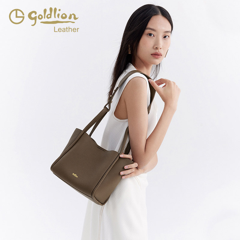 金利来女包2025年时尚新款单肩包女小众设计水桶包包菜篮子手提包,淘宝优惠券,粉丝福利购,淘宝优惠卷