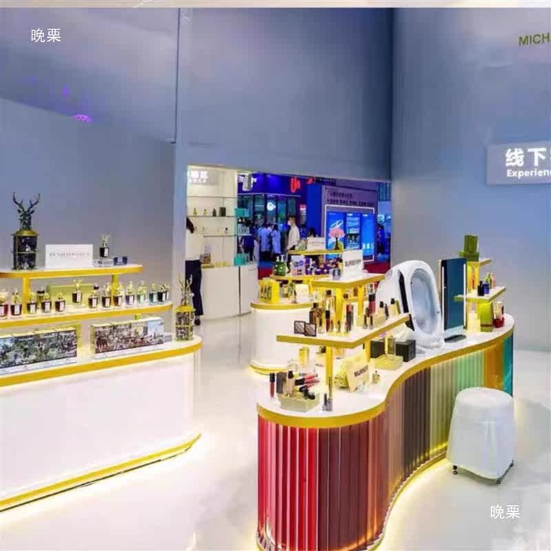现货直销化妆品展柜彩妆小样美容院护肤品产品柜美妆香水中岛柜伴,淘宝优惠券,粉丝福利购,淘宝优惠卷