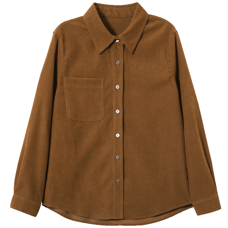 加厚磨毛2021新款复古设计感衬衫 古朵诗衬衫