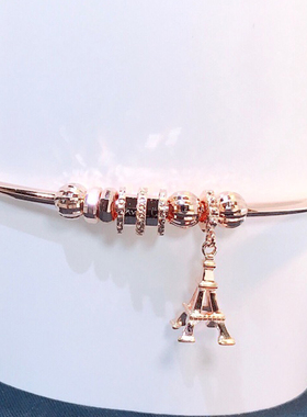 纯银玫瑰小蛮腰手镯送女友