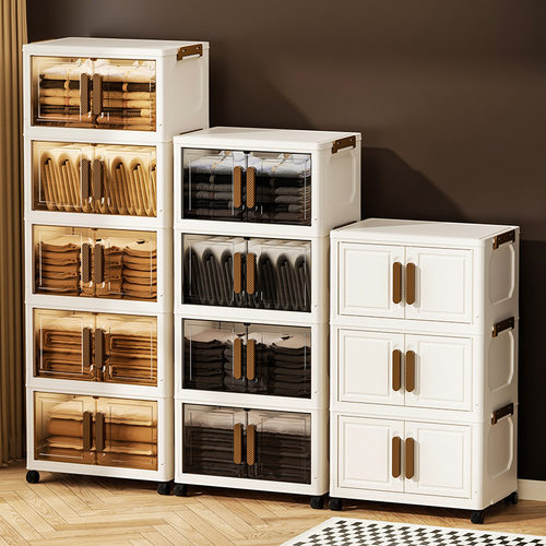Folding flip cover storage cabinet shelf折叠翻盖收纳柜置物架 - 图2