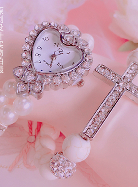 珍珠手链十字架爱心十字架