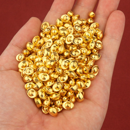 Мини-изысканные маленькие твердые украшения из слитков для привлечения богатства и сокровищ, рог изобилия, рисовый чан, имитация золота, семена дыни, украшения, подарки