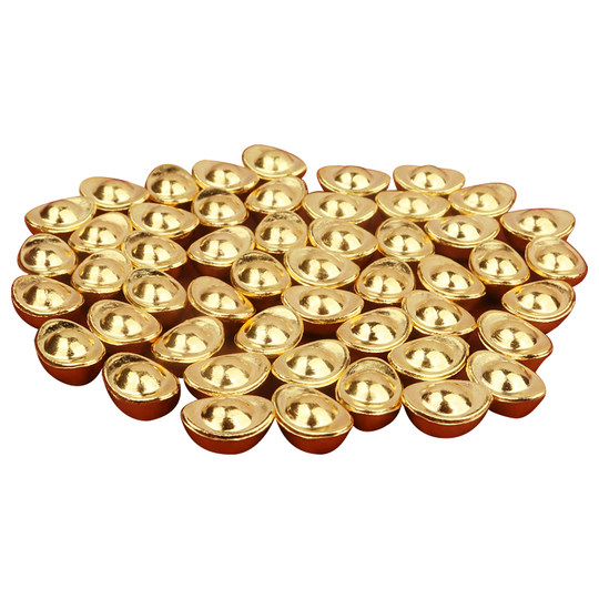 Мини-изысканные маленькие твердые украшения из слитков для привлечения богатства и сокровищ, рог изобилия, рисовый чан, имитация золота, семена дыни, украшения, подарки