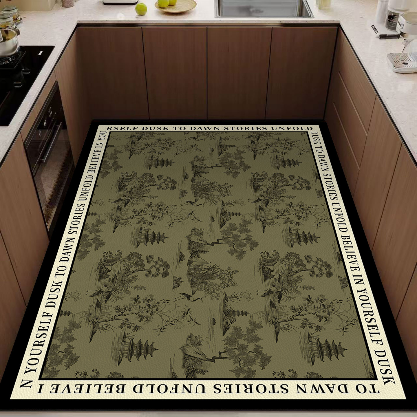 French thickened leather kitchen wipeable and washable
