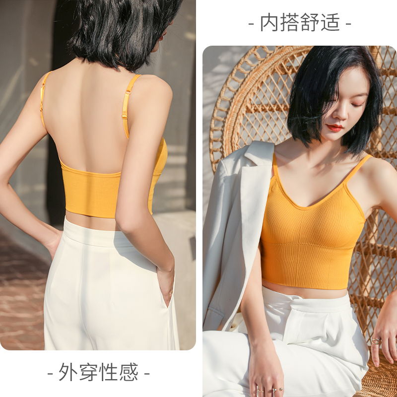 econice旗舰店美背内衣网红爆款卡卡u型外穿内搭打底文胸抹胸一体式吊带背心女3