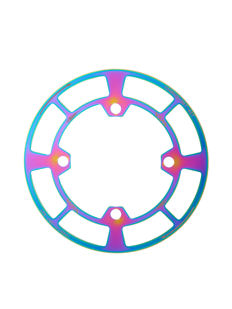 护盘104bcd自行车齿轮牙盘护盘山地车前齿轮保护罩铝合金单盘链罩 - 图2