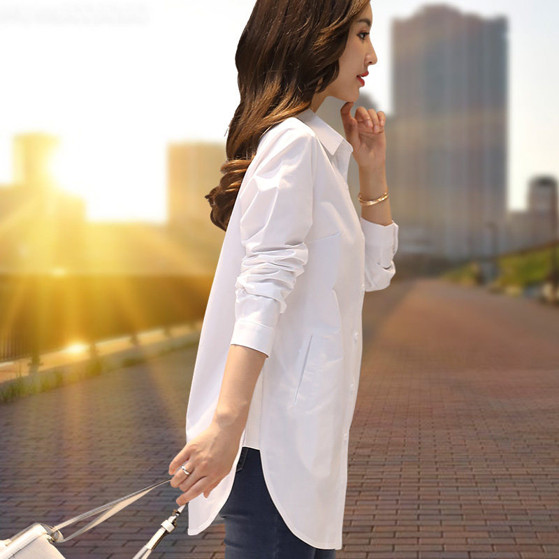 条纹衬衫长袖2022年春秋新款打底衫 夏采芙衬衫