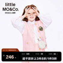 little moco child clothing autumn dress girl jacket vest sleeveless jacket 100 lap KBB1JKT026