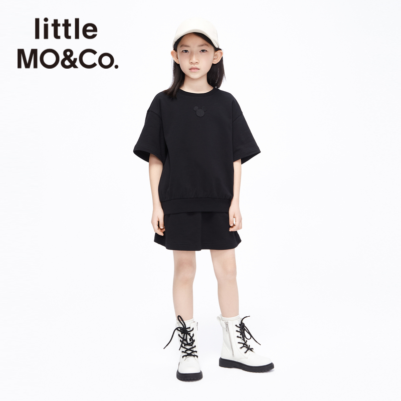 儿童套装两件套迪士尼米奇IP little moco童装女童短袖上衣短裙