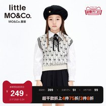 Beautiful Nowool Little Moco Child Clothing Spring Autumn Clothing Girl Macchia Sweater Children With Cashmere Sweater