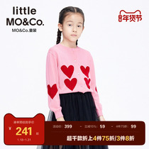 littlemoco children clothes autumn clothing children girls knit cardio-hoodie knitted jacket loving wool cardiovert