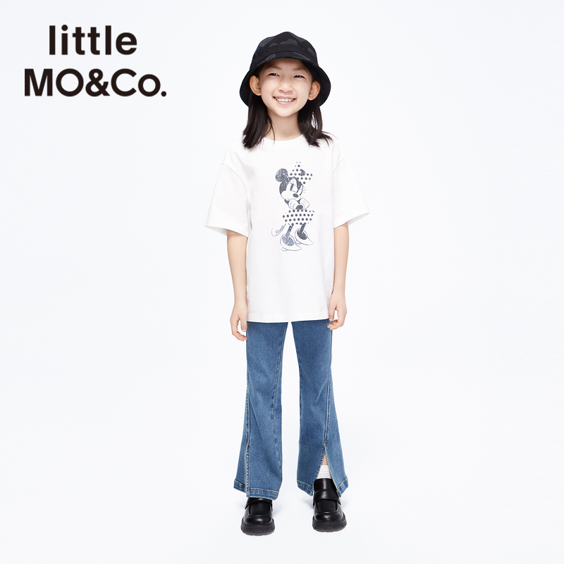 抑菌 迪士尼米奇IP亲子装 little moco童装女童纯棉短袖T恤儿童