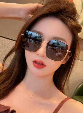 2025新款时尚金属方框女士太阳镜潮流大框显瘦ins网红墨镜
