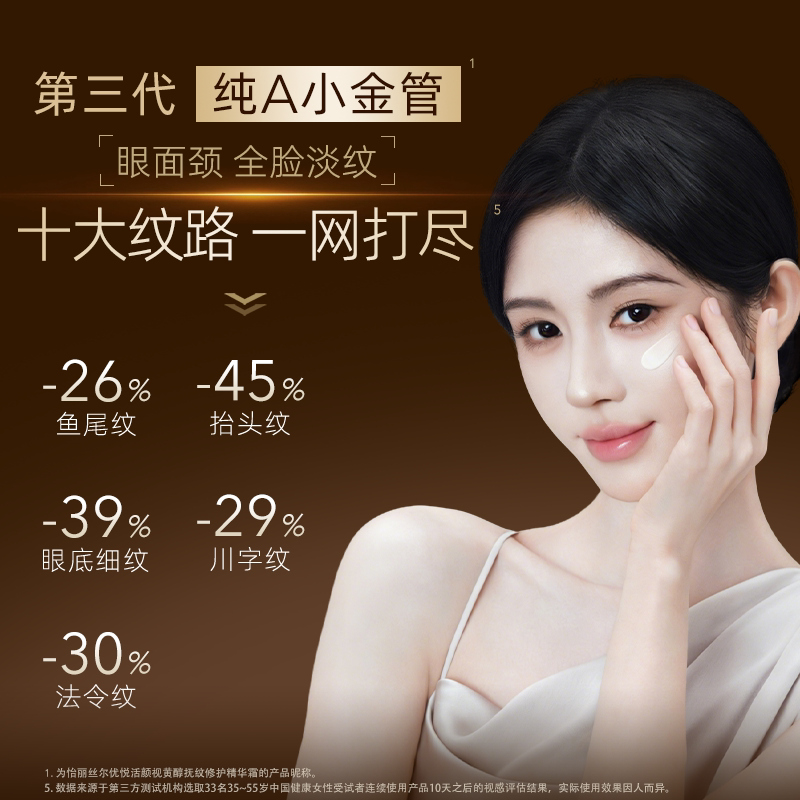 【限时福利】怡丽丝尔第二代纯A小金管眼霜抗皱淡纹保湿