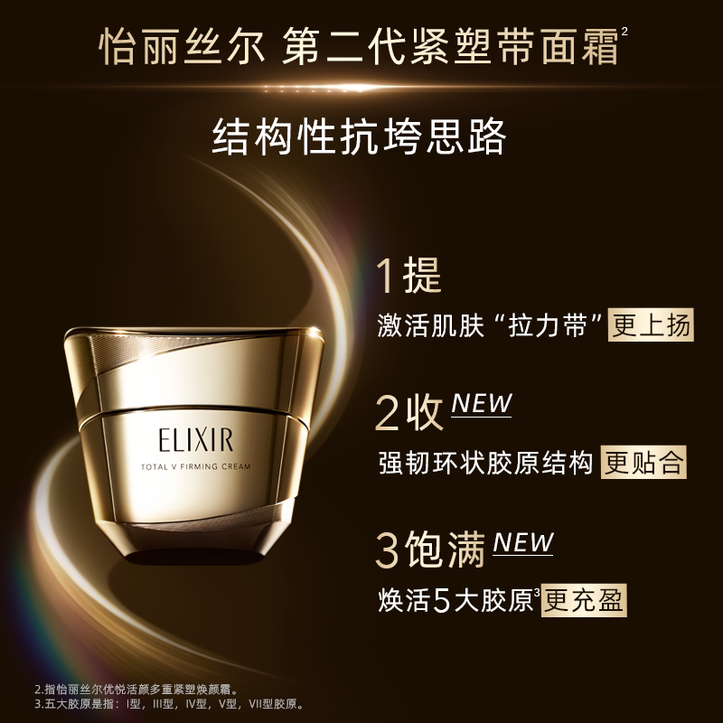 Elixir怡丽丝尔蕴能凝时黑金水乳+提拉紧塑焕颜霜紧致抗皱礼盒