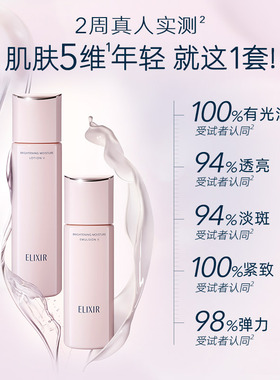 【双11抢先购】怡丽丝尔纯肌净白弹润水乳面部套装