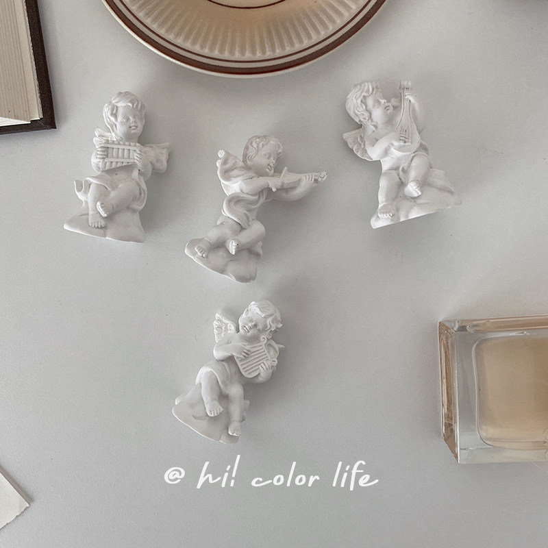 vintage可爱小天使摆件复古ins欧式桌面树脂石膏人物家居饰品礼物,淘宝优惠券,粉丝福利购,淘宝优惠卷