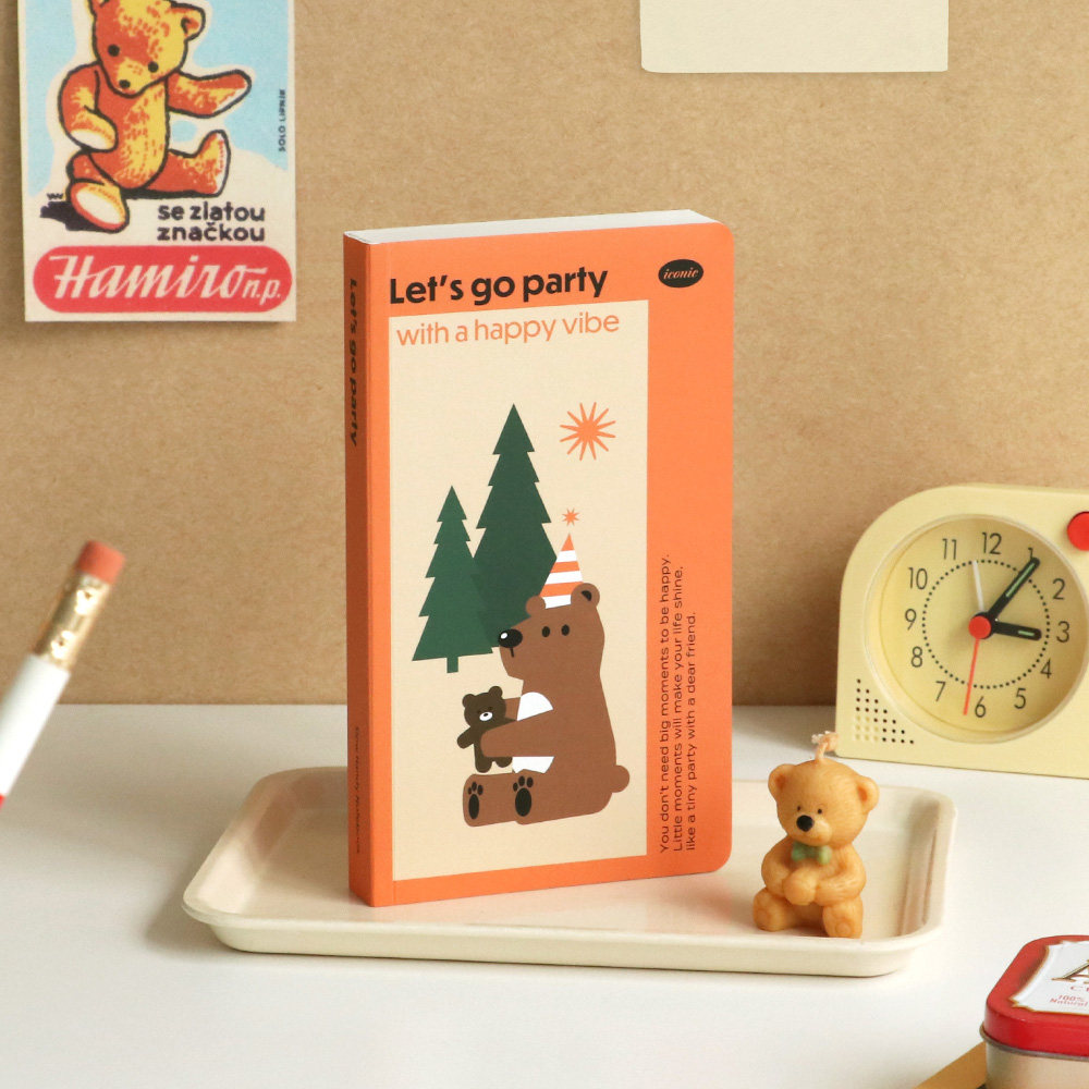 韩国iconic 慢生活INS复古插画横线本学习办公记事本日记手帐笔记,淘宝优惠券,粉丝福利购,淘宝优惠卷