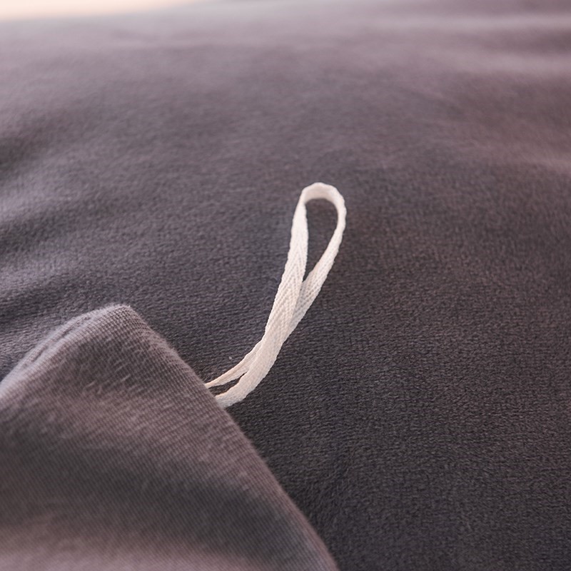 纯色冬季双面法兰绒加绒被套单件床单加厚绒毛保暖双人珊瑚绒被罩 - 图2