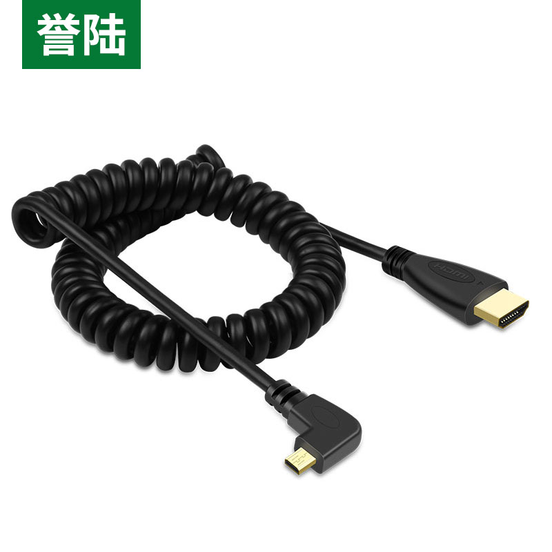 HDMI to转 Mini Micro HDMI 单反 相机 监视器 4K 弹簧线 短线