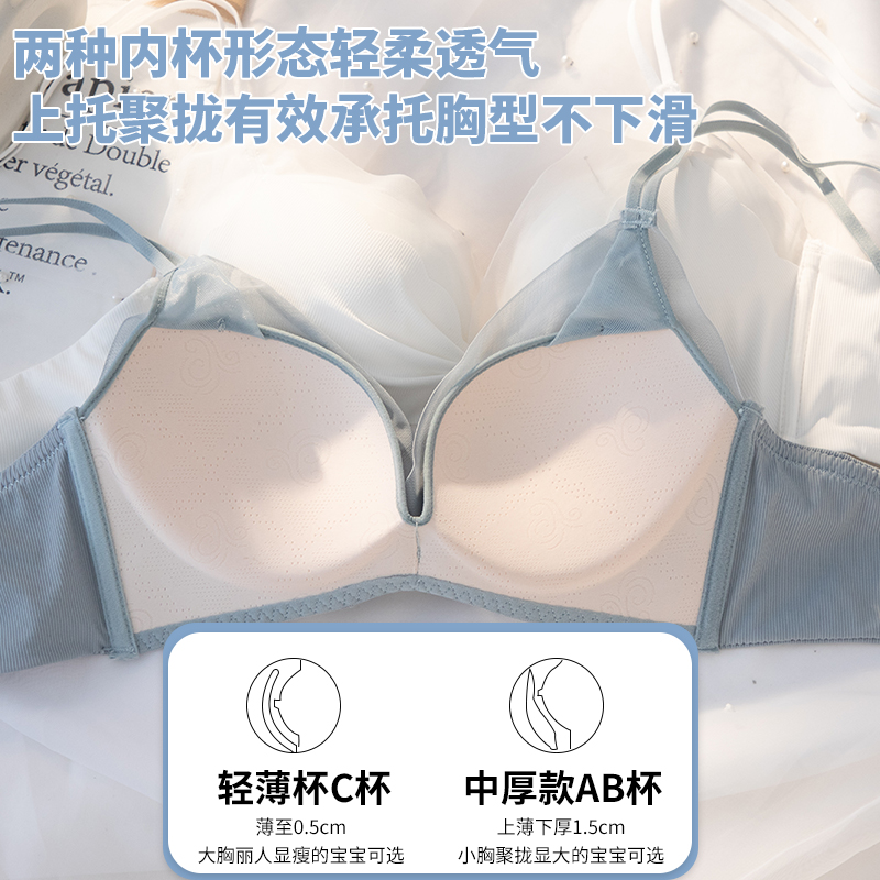内衣裤薄款大胸显小无钢圈文胸罩 黛莎妃文胸