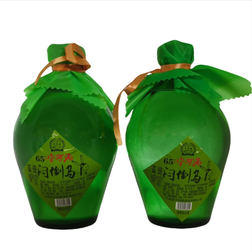 新品内蒙宁河源绿胖子65度纯粮食高度清香型白酒整箱500ml*6瓶 - 图0