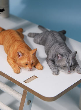JXK趴睡小猫咪模型可爱小摆件