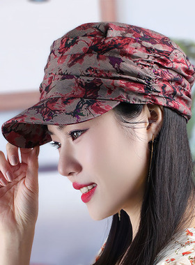 杏莲花鸭舌休闲甜美女四季花朵