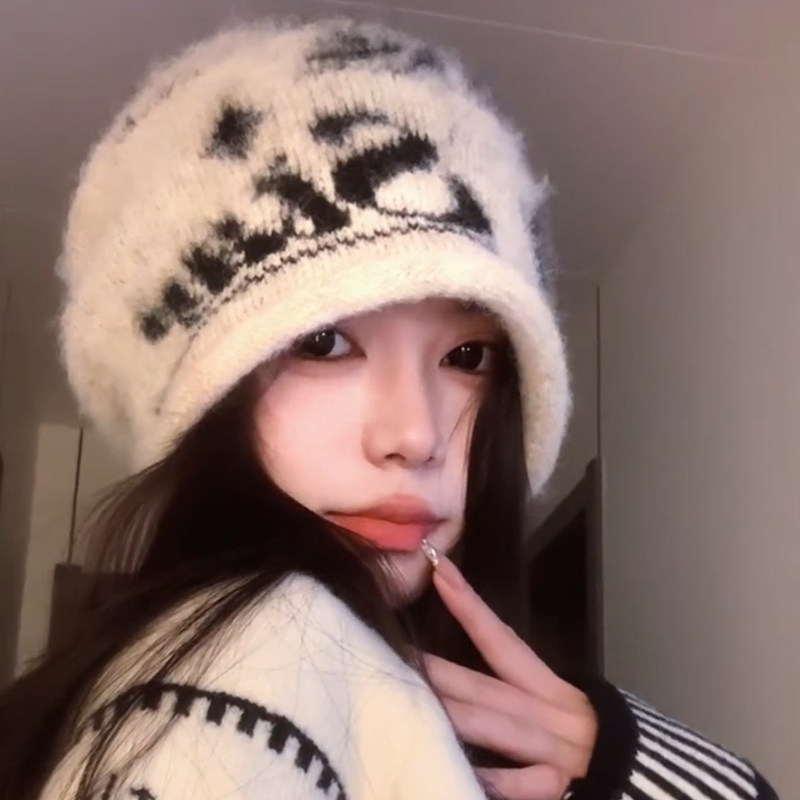 韩系卷边显脸小堆堆帽大头围针织冷帽女秋冬季2025新款包头帽子,淘宝优惠券,粉丝福利购,淘宝优惠卷
