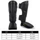 Professional Sanda Fighting Muay Thai Leg Guards with Instep for Adults Thickened Superfiber Leather Boxing Shin Guards and Calf Training Actual Combat