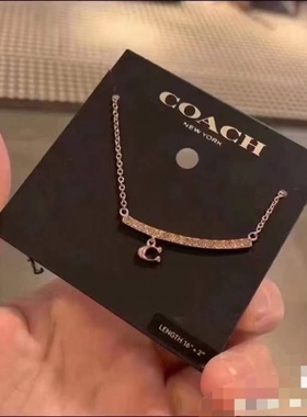 COACH/蔻驰双环项链圣诞节礼物