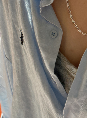 s925纯银韩版小众设计感猪鼻子基础款项链韩系时髦简约锁骨链