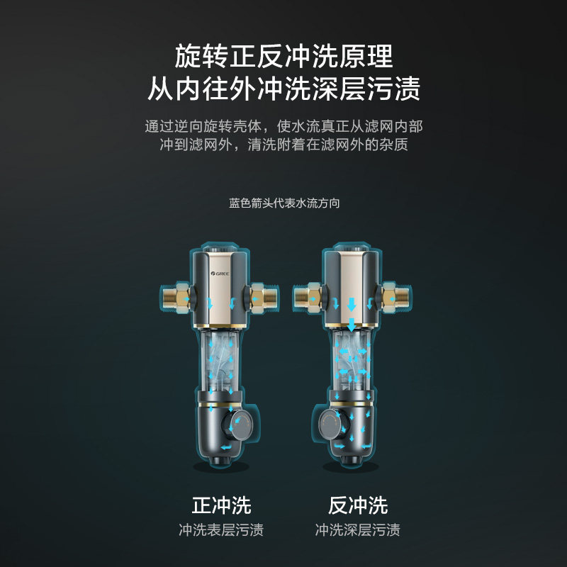 格力家用全屋自来水反冲洗净水器 GREE格力净水器
