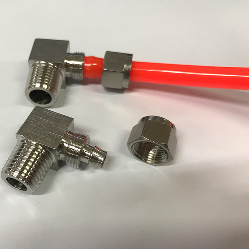 304/316不锈钢快拧弯头终端直角锁母90度通插接PU软气四氟尼龙管 - 图3