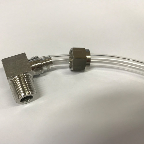 304/316不锈钢快拧弯头终端直角锁母90度通插接PU软气四氟尼龙管 - 图2