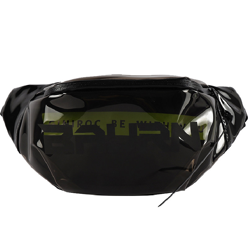 男士潮牌个性pvc透明小挎包女胸包 大牙男士包袋