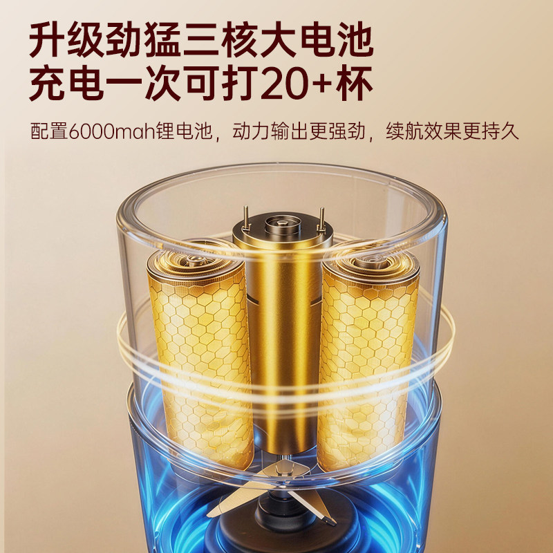 中科电榨汁机玻璃小型家用料理机可碎冰电动果汁奶昔便携2026新款