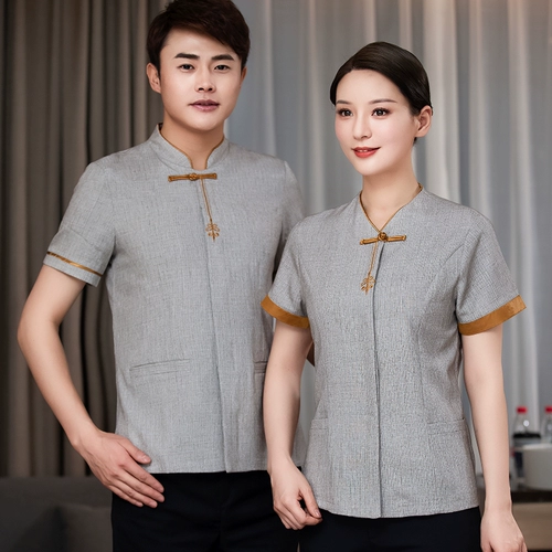 Семь -год -не магазин более 20 цветов уборка рабочая одежда Короткая костюм отель гостиной гостевой комнат уборщик тетя