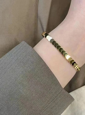 越南沙金手镯女仿真古法