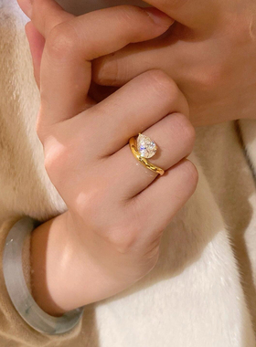 惊艳全场!仿真钻戒不掉色日常老钱感慵懒松弛有品高级感气质款