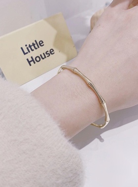 节节高升竹节手镯简约时尚手链ins小众韩国网红高级感手饰女礼物