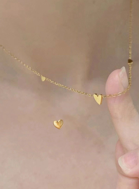 曼妙灵动小爱心项链锁骨链