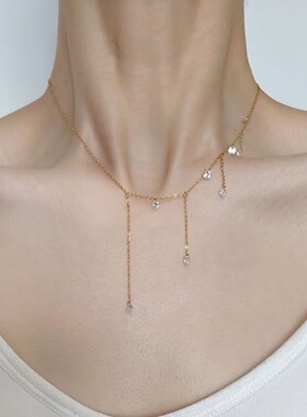 超修饰脖颈的流苏项链温柔日常