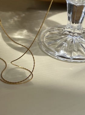 可水洗小众ins百搭简约极光蛇骨细若游丝项链基础裸链百搭高级潮